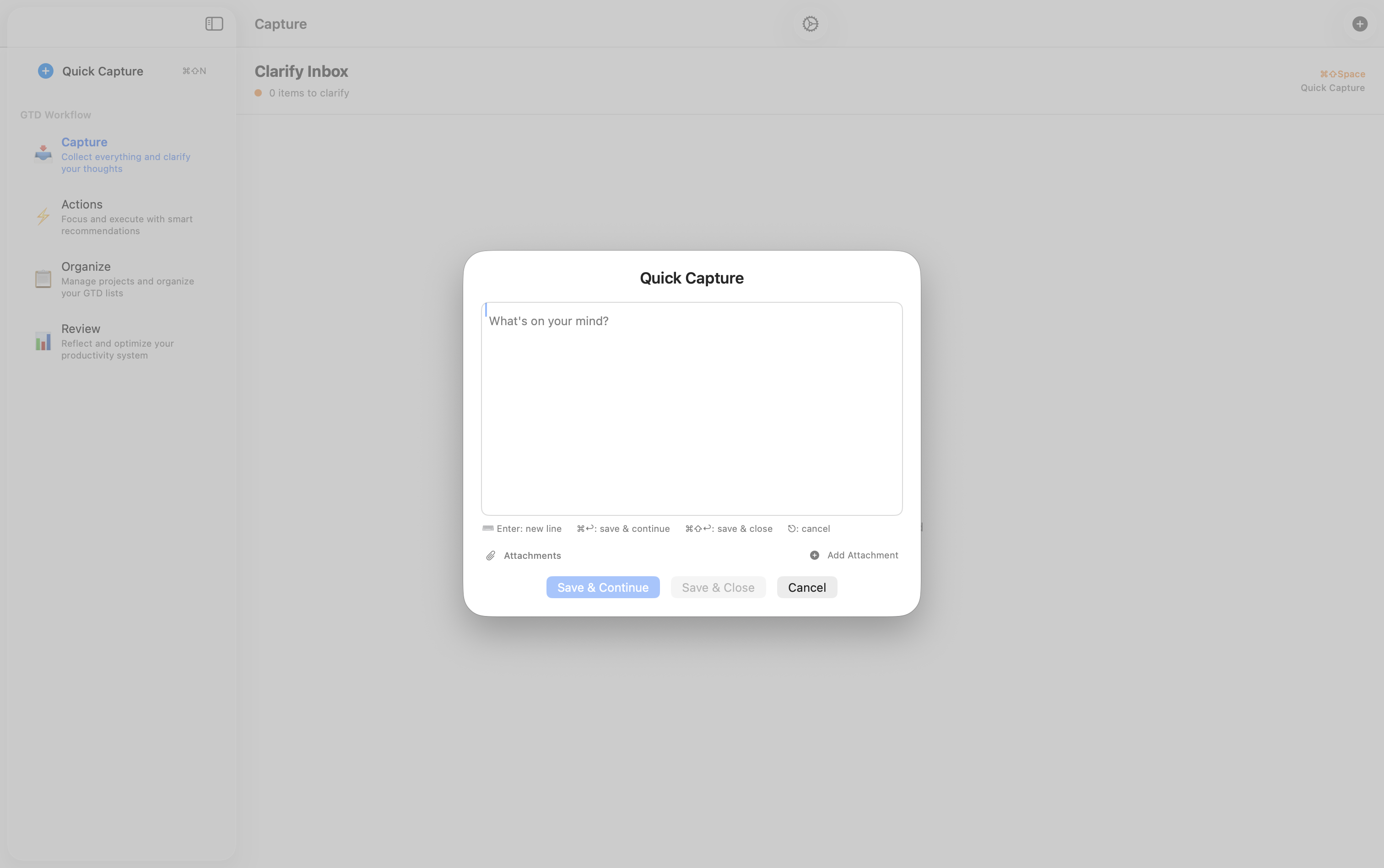 Mac Global Hotkey Quick Capture
